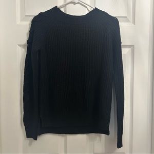 Braided sleeve sweater